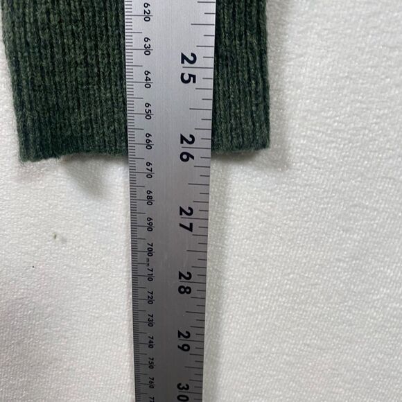 J.Crew Green Birdseye Crewneck Sweater Size M Lambswool Blend Knit Textured - Picture 10 of 10